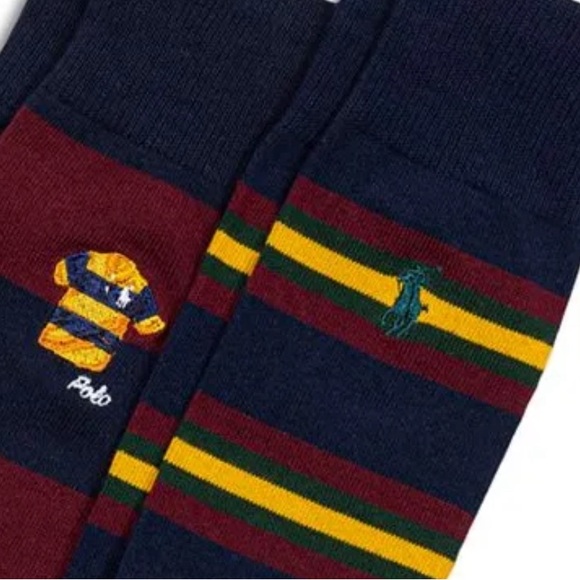 Polo Ralph Lauren Rugby-Stripe Trouser Sock 2-Pack - Picture 4 of 4